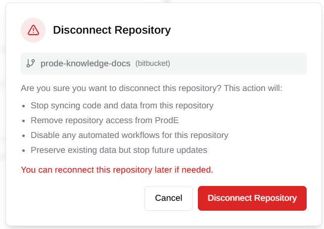 Disconnect repository