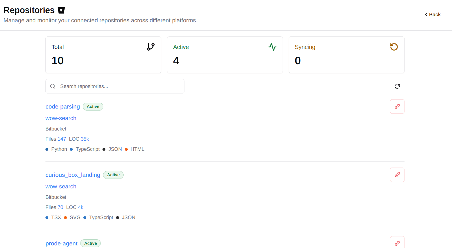 Repository selection